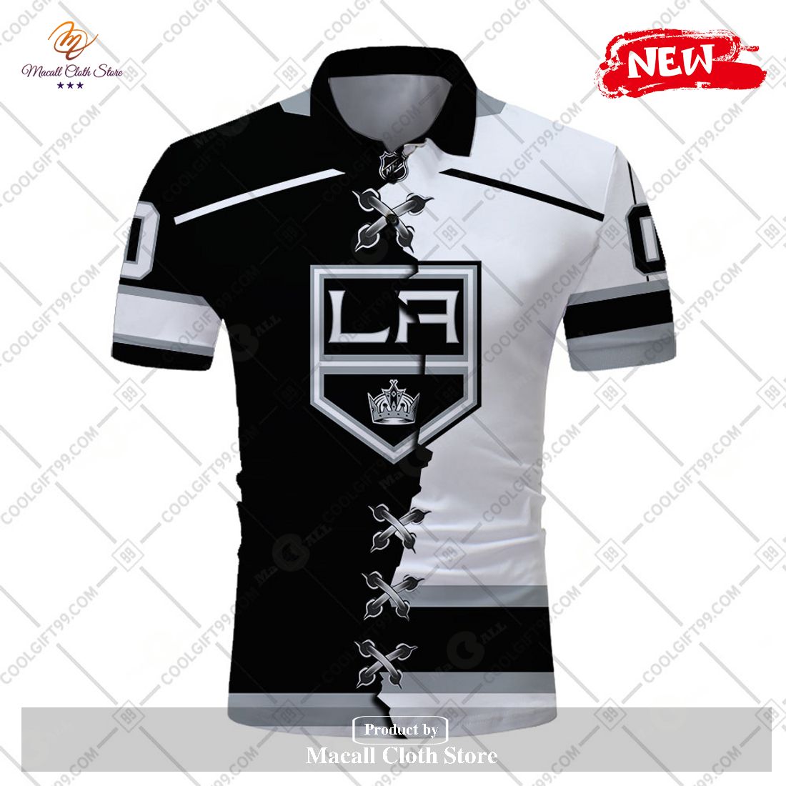 Personalized NHL Los Angeles Kings Mix Jersey Style For Men Women Polo Shirt