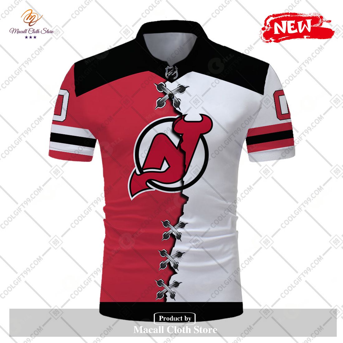 Personalized NHL New Jersey Devils Mix Jersey Style For Men Women Polo Shirt