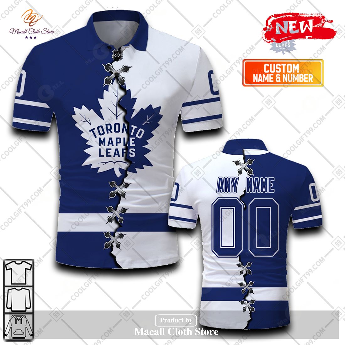 Personalized NHL Toronto Maple Leafs Mix Jersey Style For Men Women Polo Shirt Personalized NHL Toronto Maple Leafs Mix Jersey Style For Men Women Polo Shirt