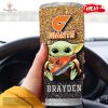 Personalized AFL Hawthorn Hawks Baby Yoda Gift For Yoda Fans Tumbler