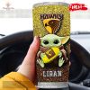 Personalized AFL Melbourne Baby Yoda Gift For Yoda Fans Tumbler
