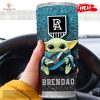 Personalized AFL Richmond Baby Yoda Gift For Yoda Fans Tumbler