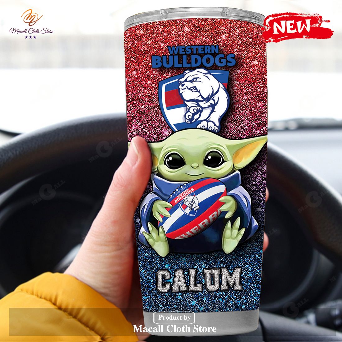 Personalized AFL Western Bulldogs Baby Yoda Gift For Yoda Fans Tumbler Personalized AFL Western Bulldogs Baby Yoda Gift For Yoda Fans Tumbler