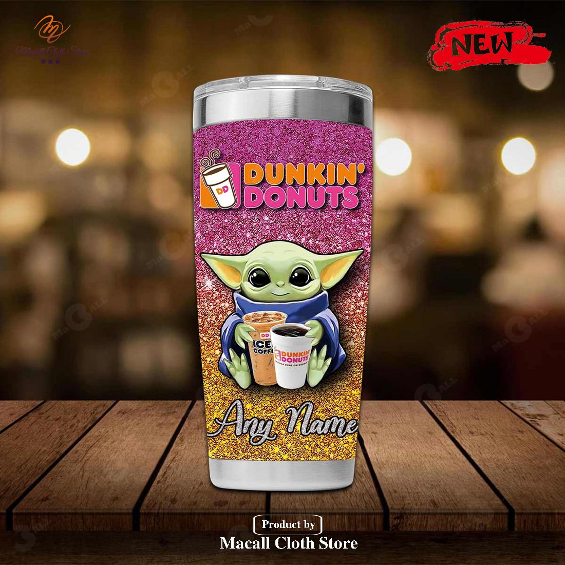 Personalized Dunkin Baby Yoda Gift For Yoda Fans Tumbler Personalized Dunkin Baby Yoda Gift For Yoda Fans Tumbler