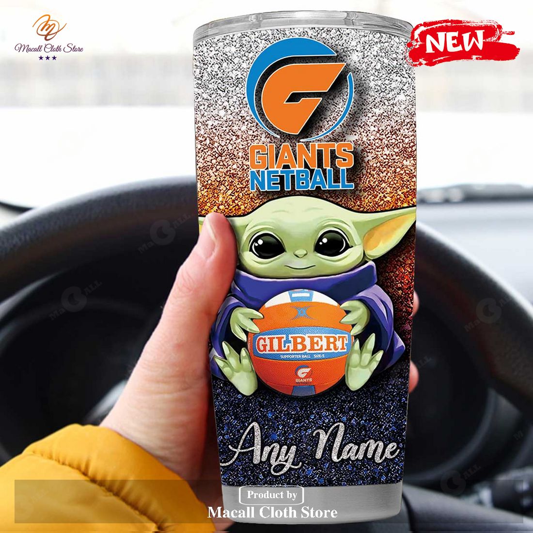 Personalized Giants Netball Yoda Gift For Yoda Fans Tumbler