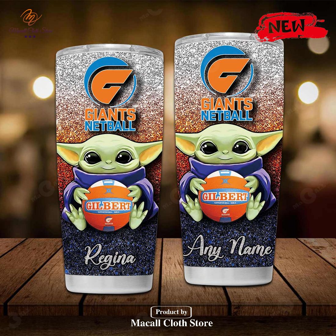 Personalized Giants Netball Yoda Gift For Yoda Fans Tumbler