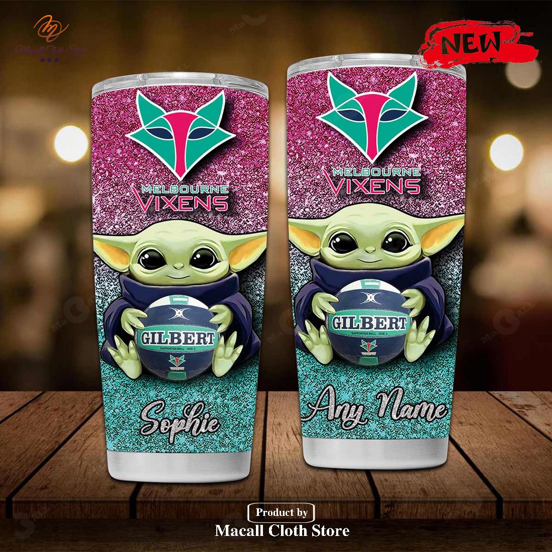 Personalized Melbourne Vixens Yoda Gift For Yoda Fans Tumbler