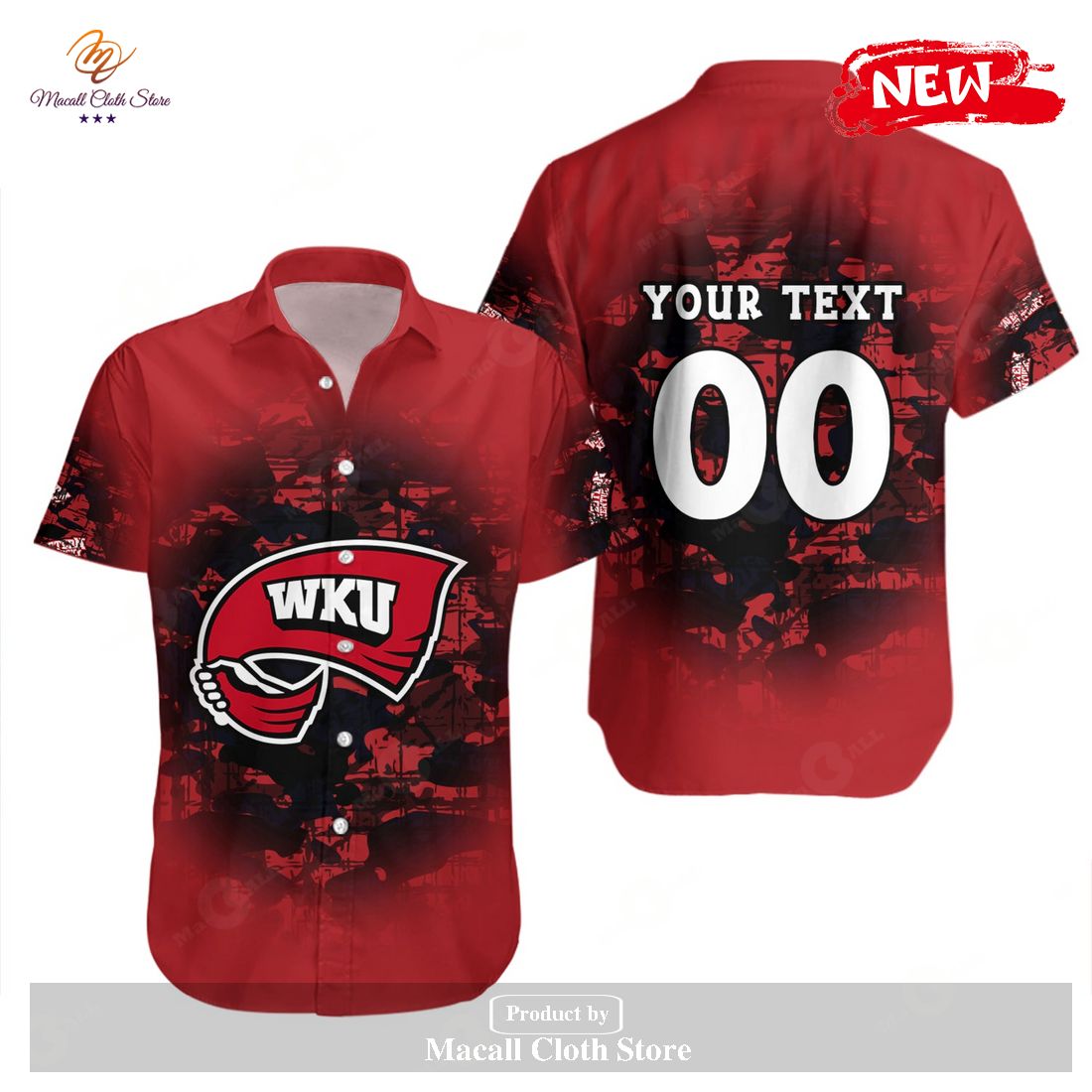 Personalized Western Kentucky Hilltoppers NCAA Camouflage Vintage Hawaiian Shirt and Shorts