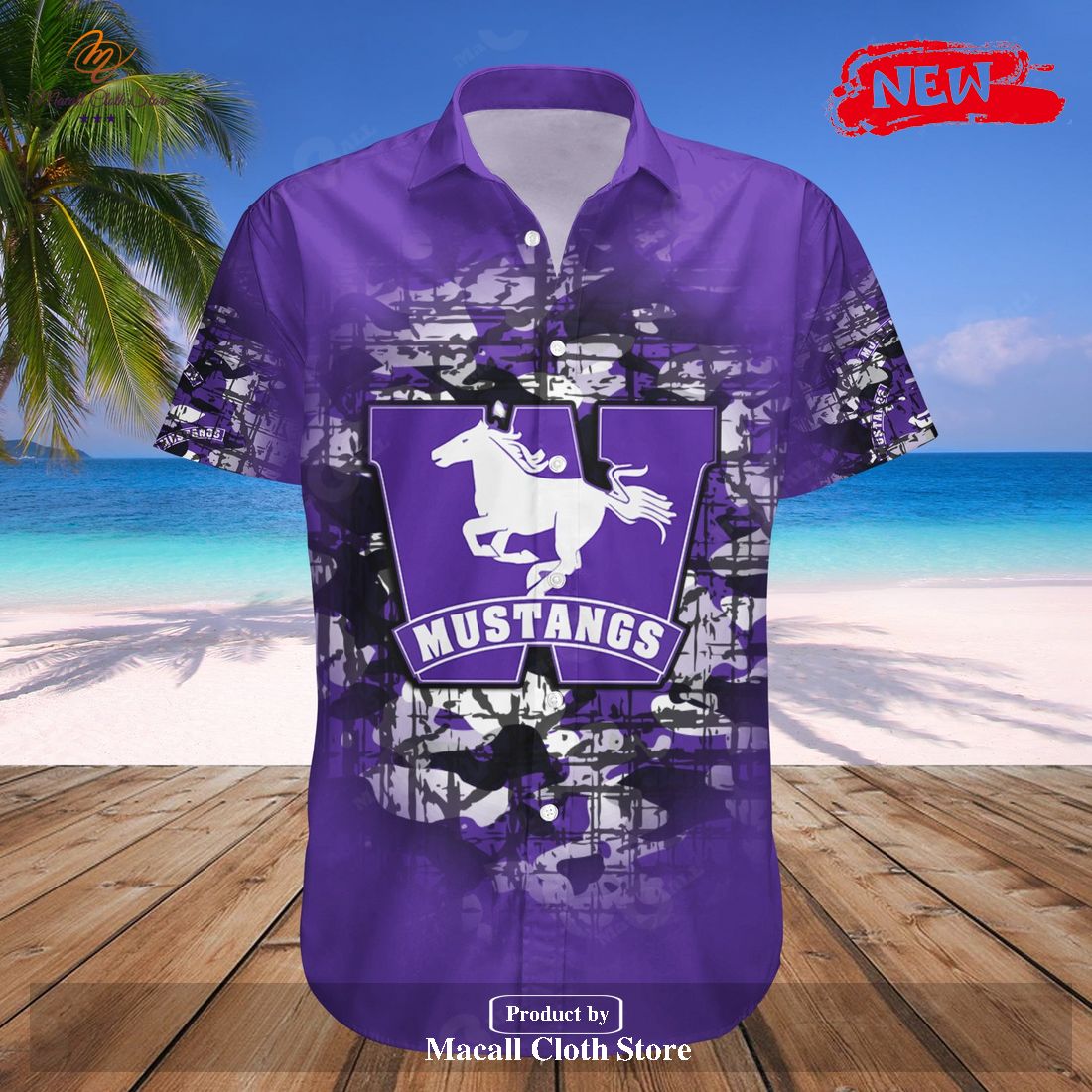 Personalized Western Ontario Mustangs NCAA Camouflage Vintage Hawaiian Shirt and Shorts Personalized Western Ontario Mustangs NCAA Camouflage Vintage Hawaiian Shirt and Shorts