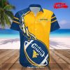 West Virginia Mountaineers NCAA Grunge Polynesian Tattoo Hawaiian Shirt and Shorts