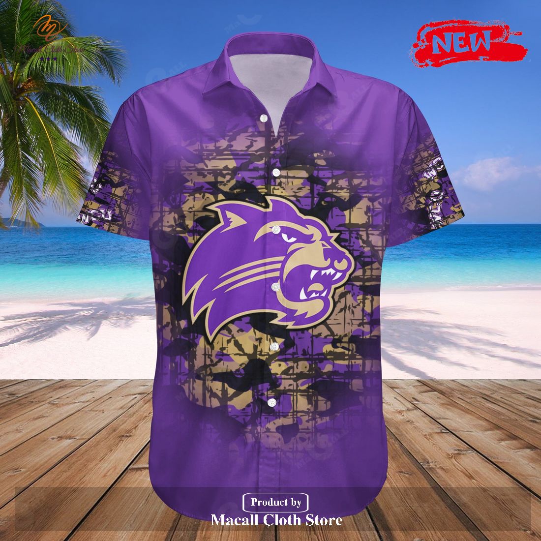 Western Carolina Catamounts NCAA Camouflage Vintage Hawaiian Shirt and Shorts