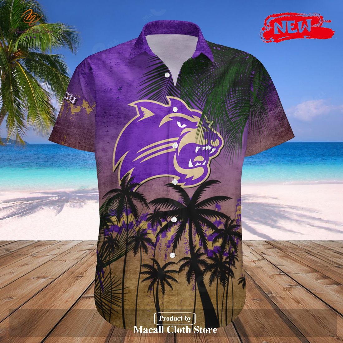 Western Carolina Catamounts NCAA Coconut Tree Tropical Grunge Hawaiian Shirt and Shorts