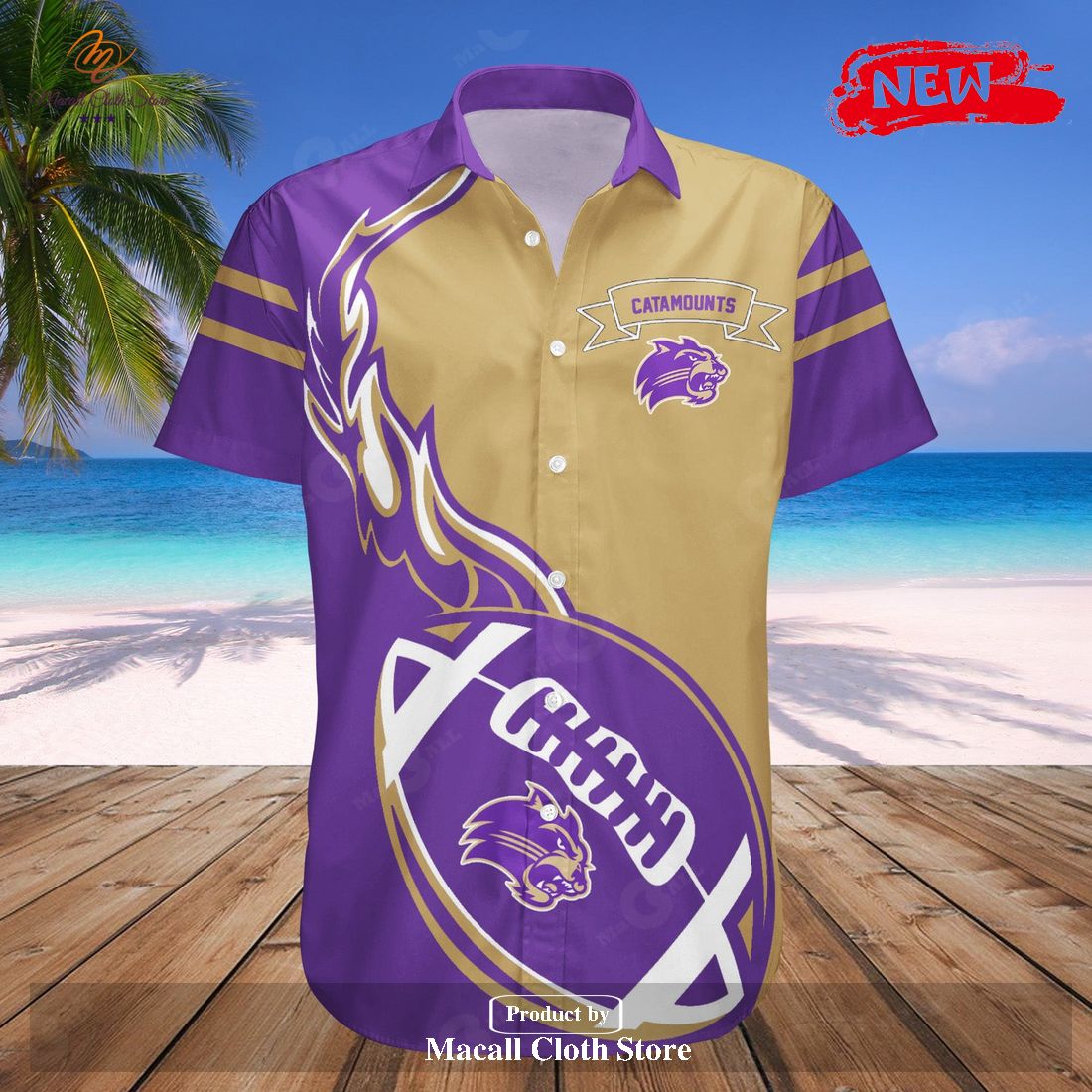 Western Carolina Catamounts NCAA Flame Ball Hawaiian Shirt and Shorts