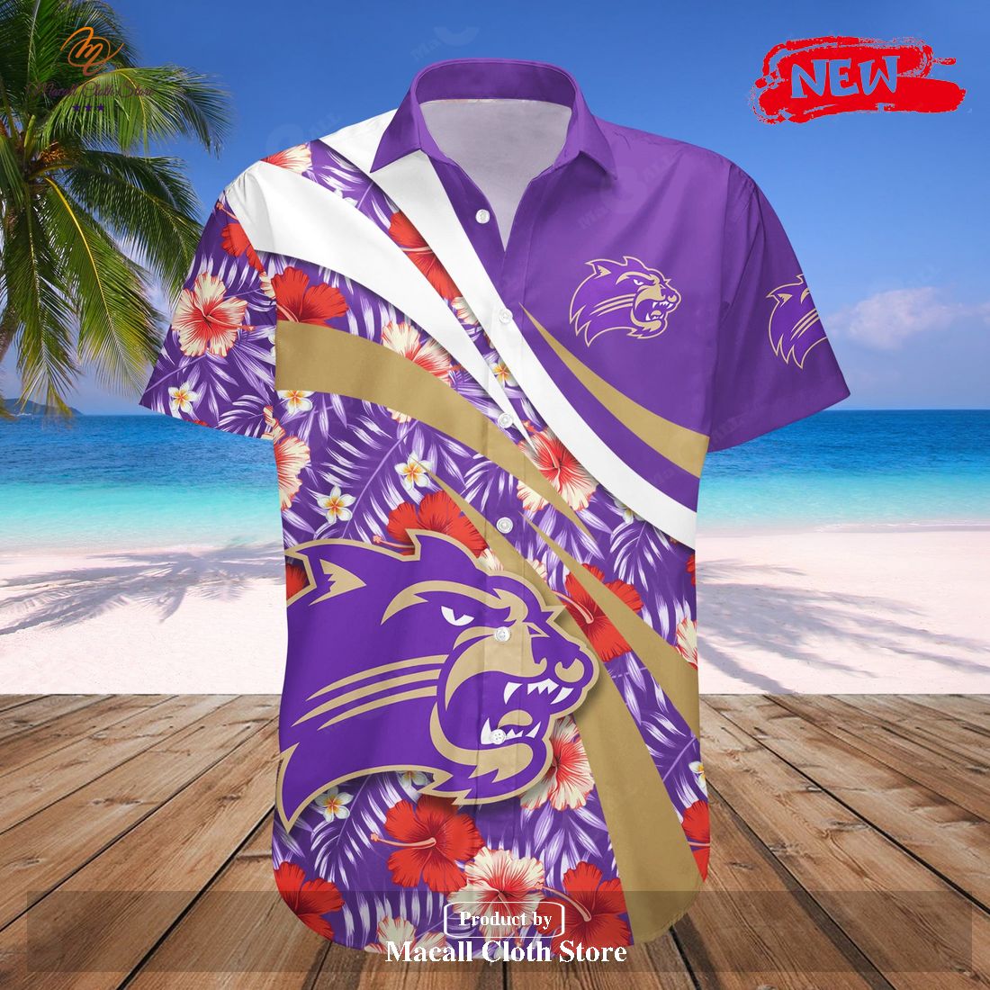 Western Carolina Catamounts NCAA Hibiscus Sport Style Hawaiian Shirt and Shorts