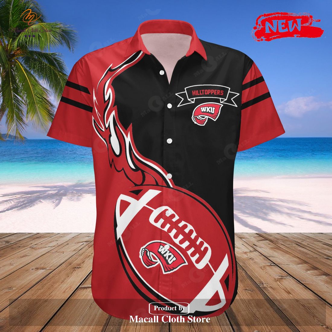 Western Kentucky Hilltoppers NCAA Flame Ball Hawaiian Shirt and Shorts