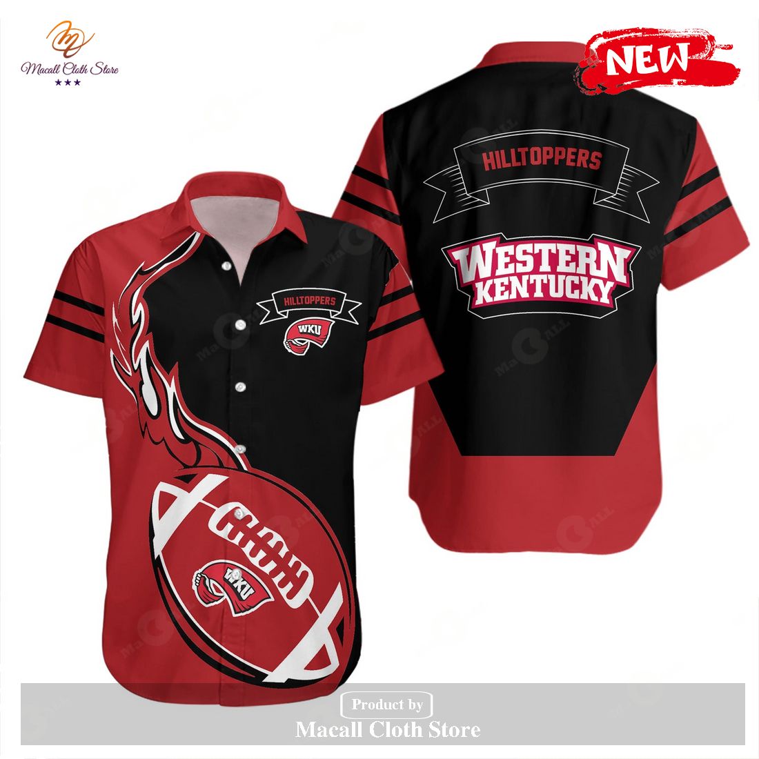 Western Kentucky Hilltoppers NCAA Flame Ball Hawaiian Shirt and Shorts