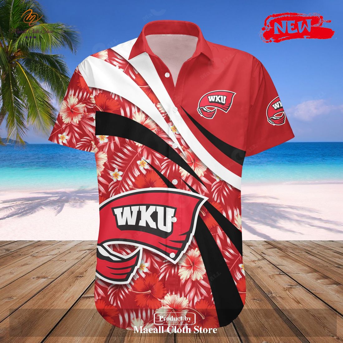 Western Kentucky Hilltoppers NCAA Hibiscus Sport Style Hawaiian Shirt and Shorts