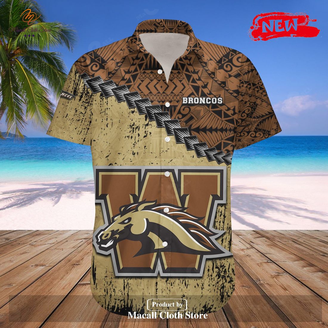 Western Michigan Broncos NCAA Grunge Polynesian Tattoo Hawaiian Shirt and Shorts Western Michigan Broncos NCAA Grunge Polynesian Tattoo Hawaiian Shirt and Shorts