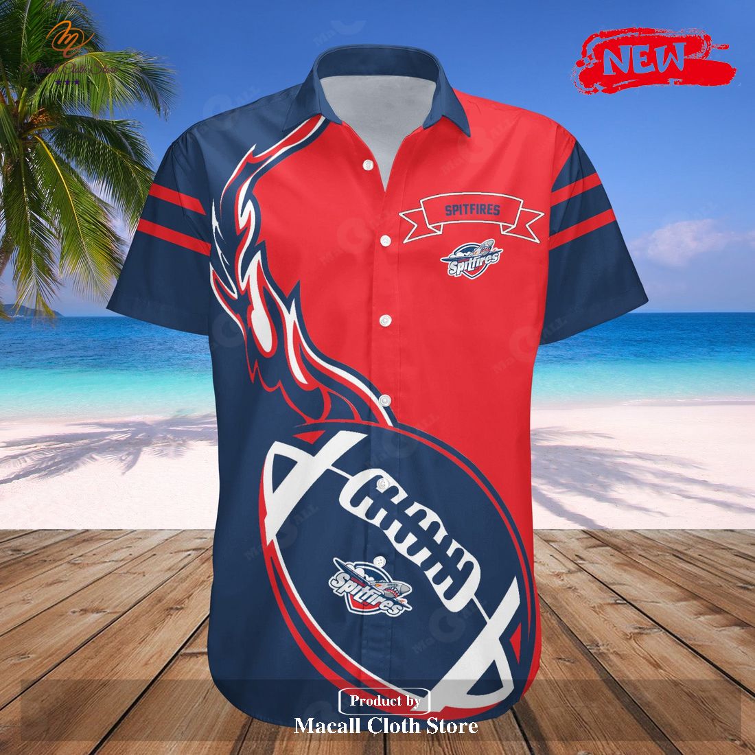 Acadie-Bathurst Titan Ca Hockey Flame Ball Hawaiian Shirt For Fans