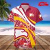 Wisconsin Badgers NCAA Coconut Tree Tropical Grunge Hawaiian Shirt and Shorts