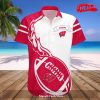 Wisconsin Badgers NCAA Grunge Polynesian Tattoo Hawaiian Shirt and Shorts