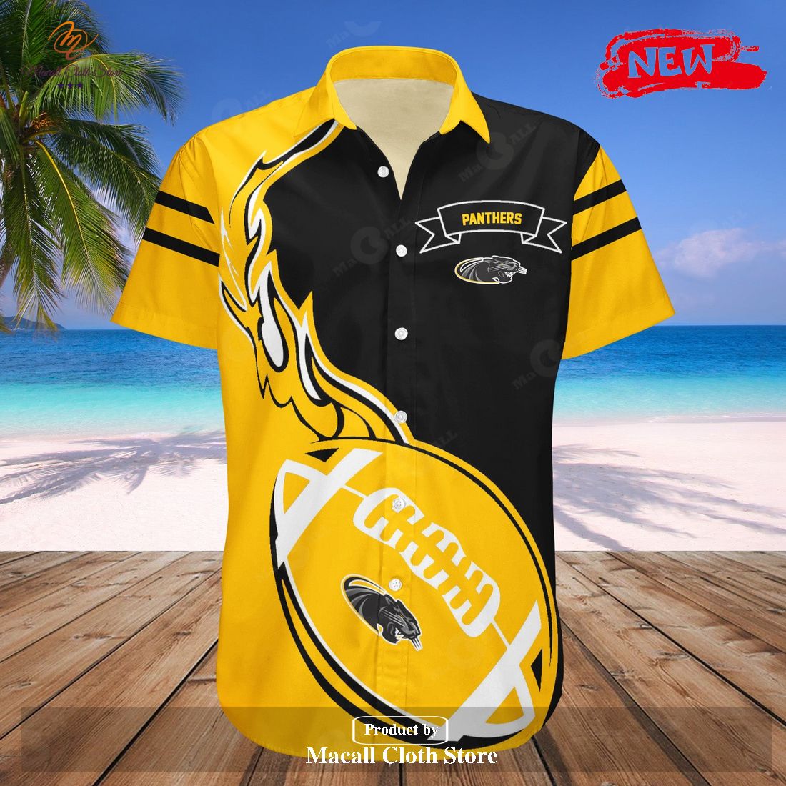Wisconsin-Milwaukee Panthers NCAA Flame Ball Hawaiian Shirt and Shorts Wisconsin-Milwaukee Panthers NCAA Flame Ball Hawaiian Shirt and Shorts