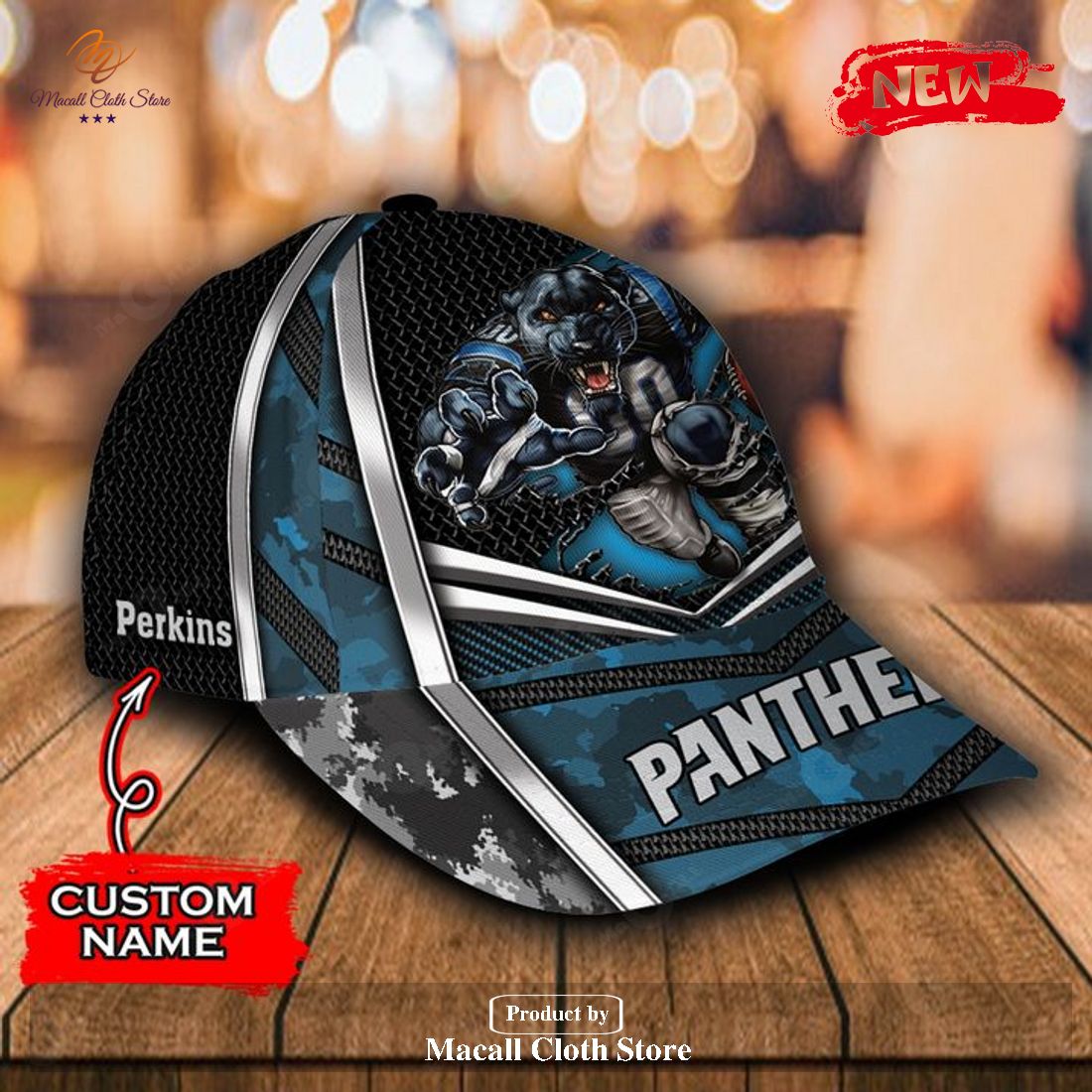 Personalized Name NFL Carolina Panthers Sports Design For Fan Classic Cap