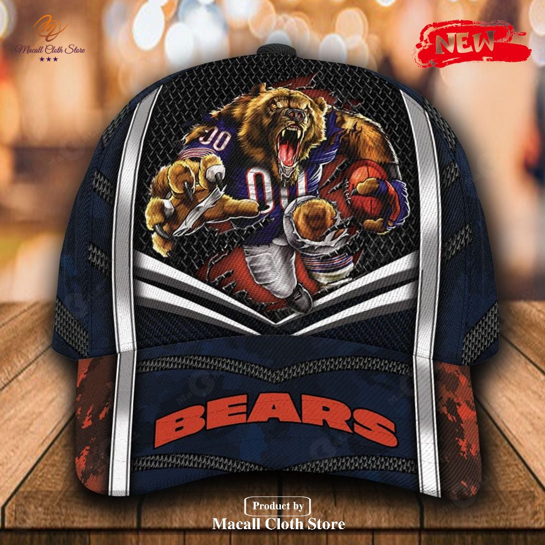 Personalized Name NFL Chicago Bears Sports Design For Fan Classic Cap