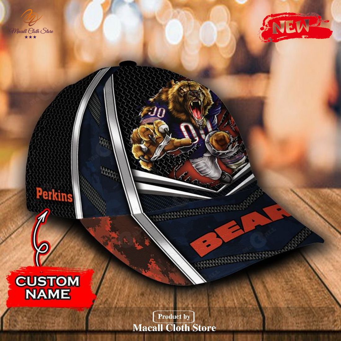 Personalized Name NFL Chicago Bears Sports Design For Fan Classic Cap