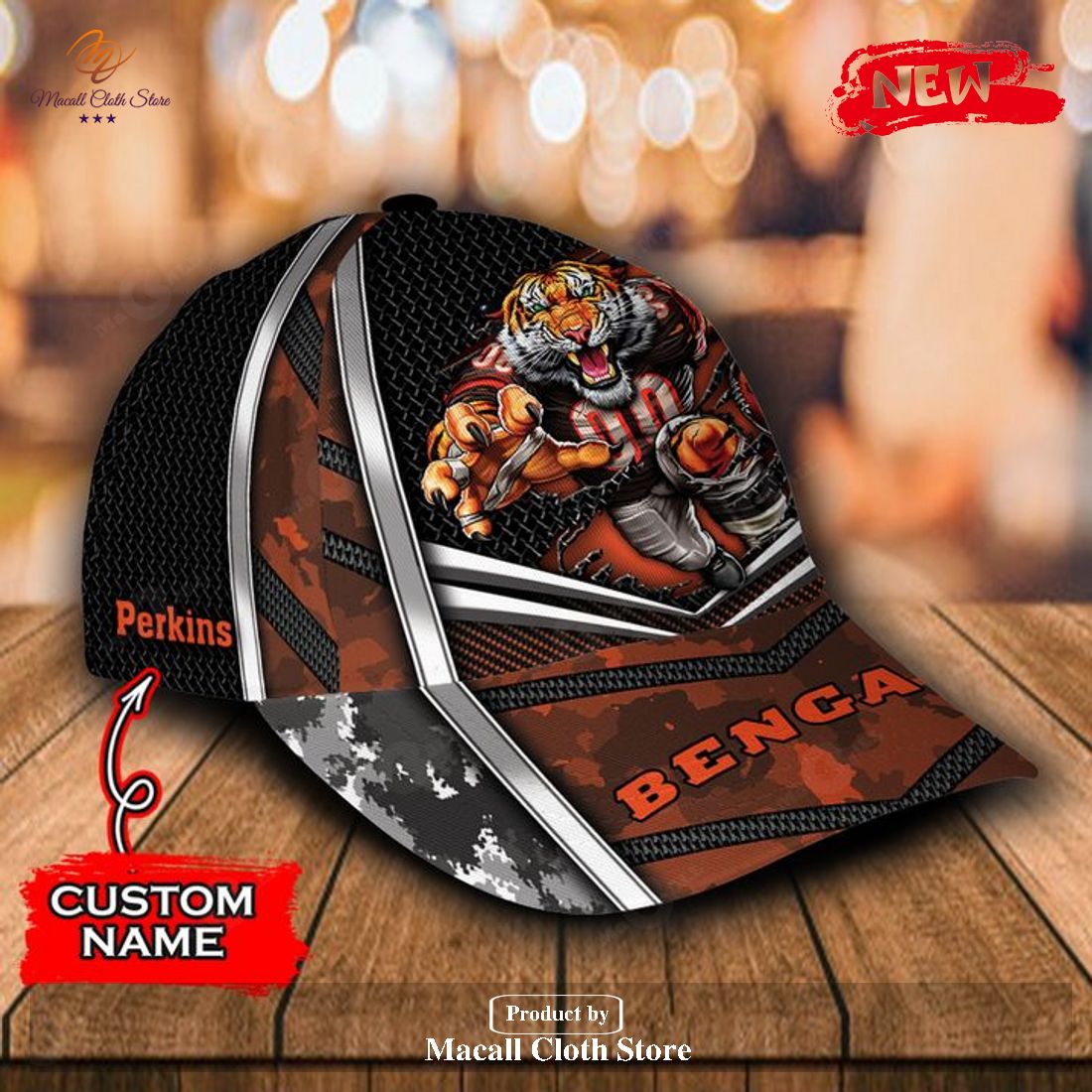 Personalized Name NFL Cincinnati Bengals Sports Design For Fan Classic Cap