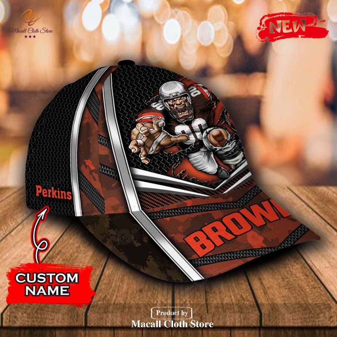 Personalized Name NFL Cleveland Browns Sports Design For Fan Classic Cap
