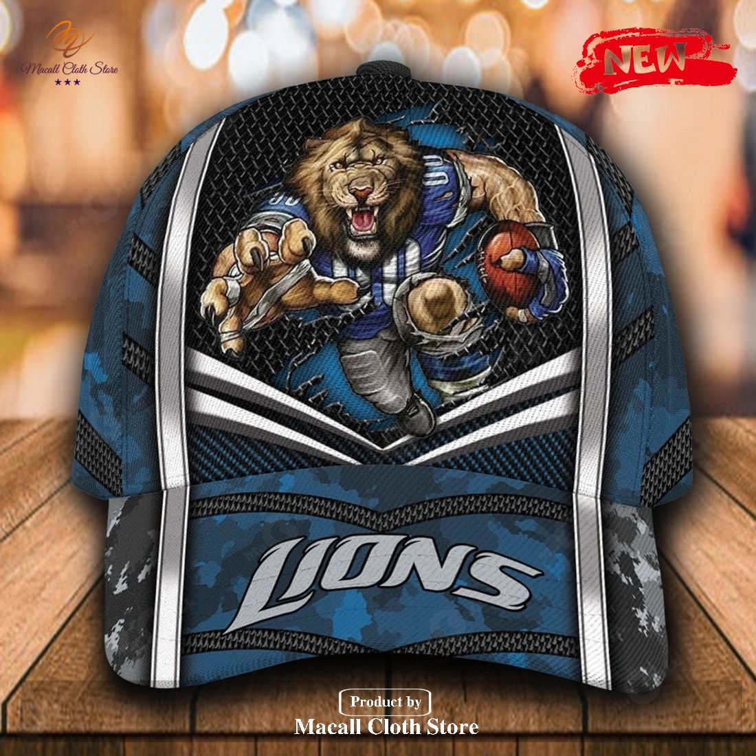 Personalized Name NFL Detroit Lions Sports Design For Fan Classic Cap