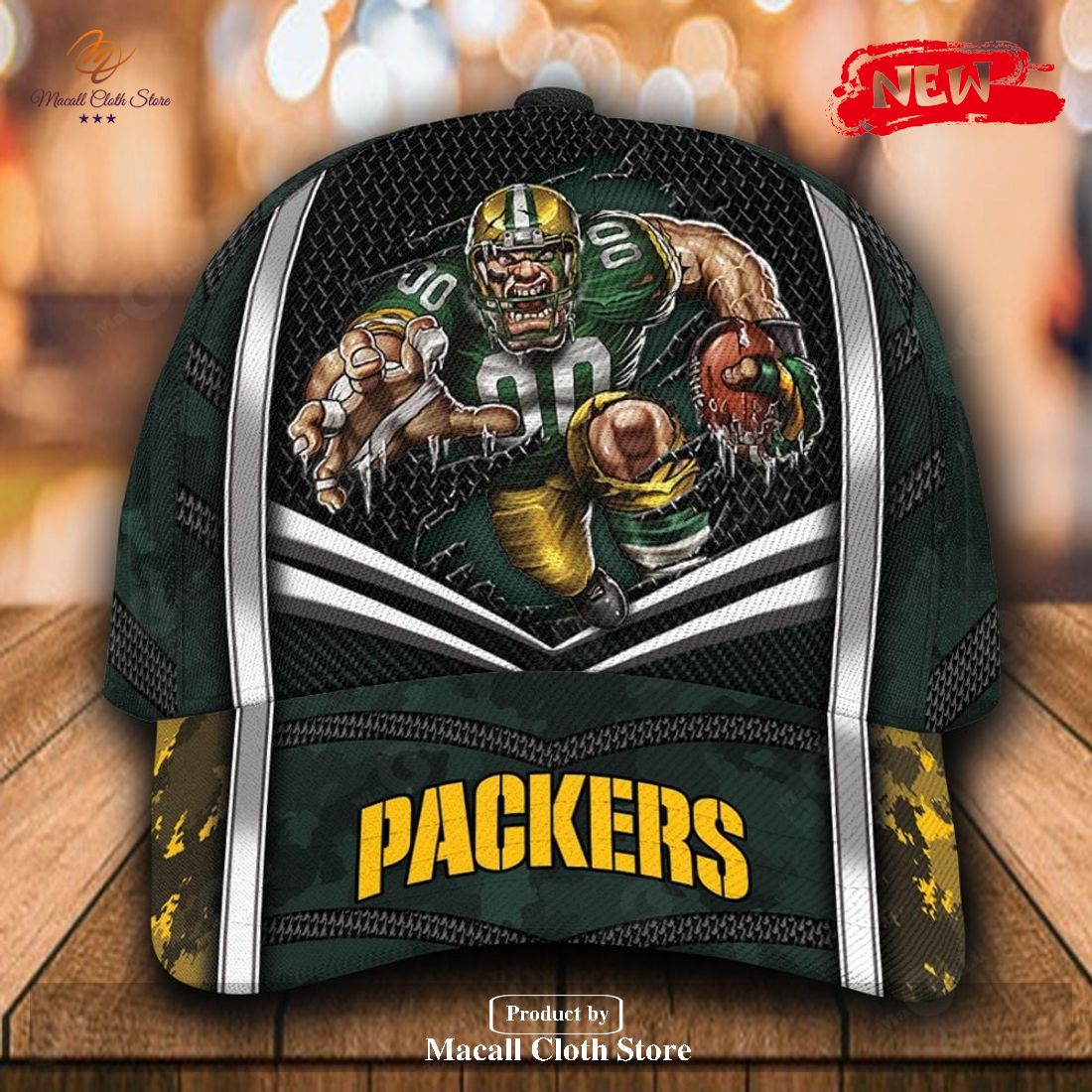 Personalized Name NFL Green Bay Packers Sports Design For Fan Classic Cap