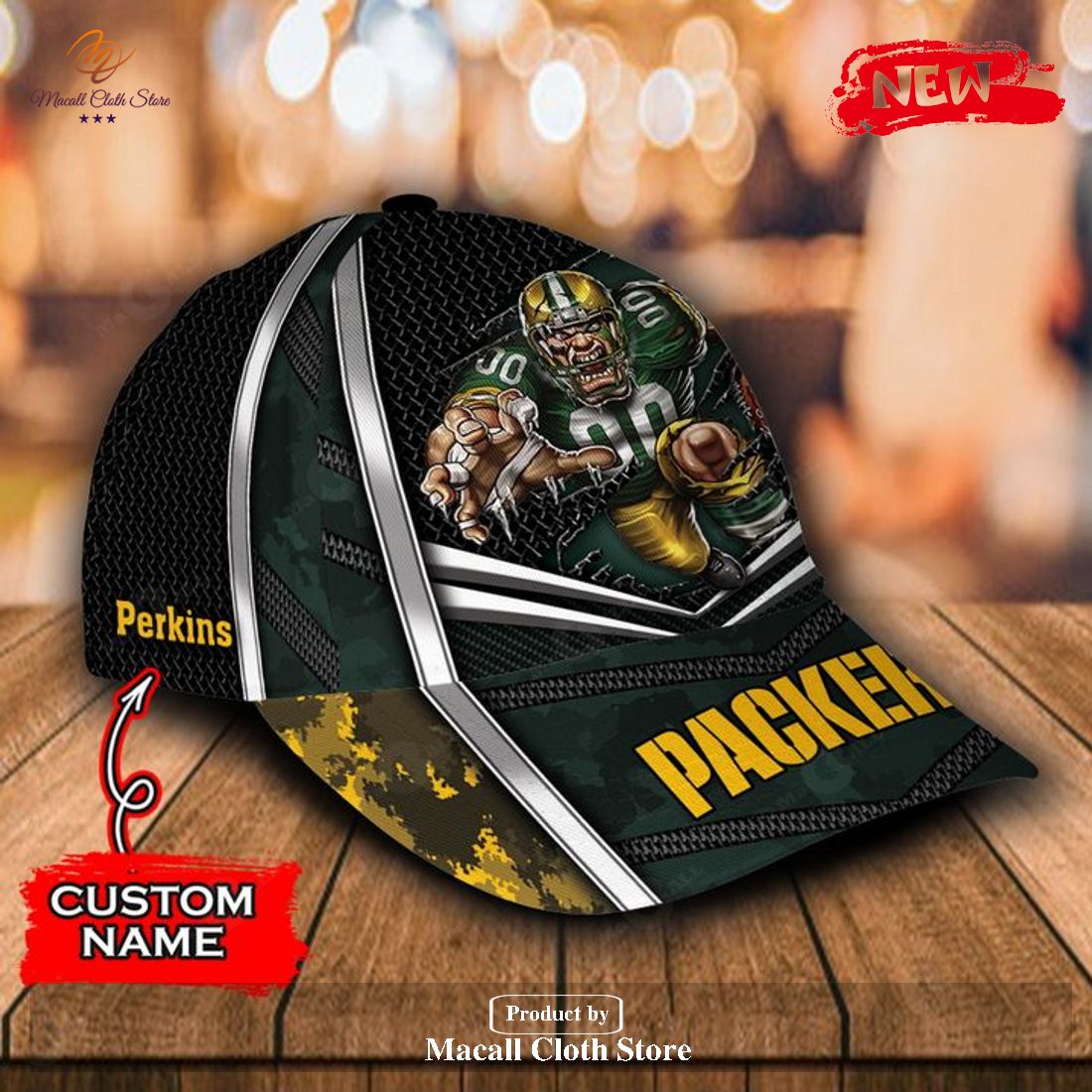 Personalized Name NFL Green Bay Packers Sports Design For Fan Classic Cap