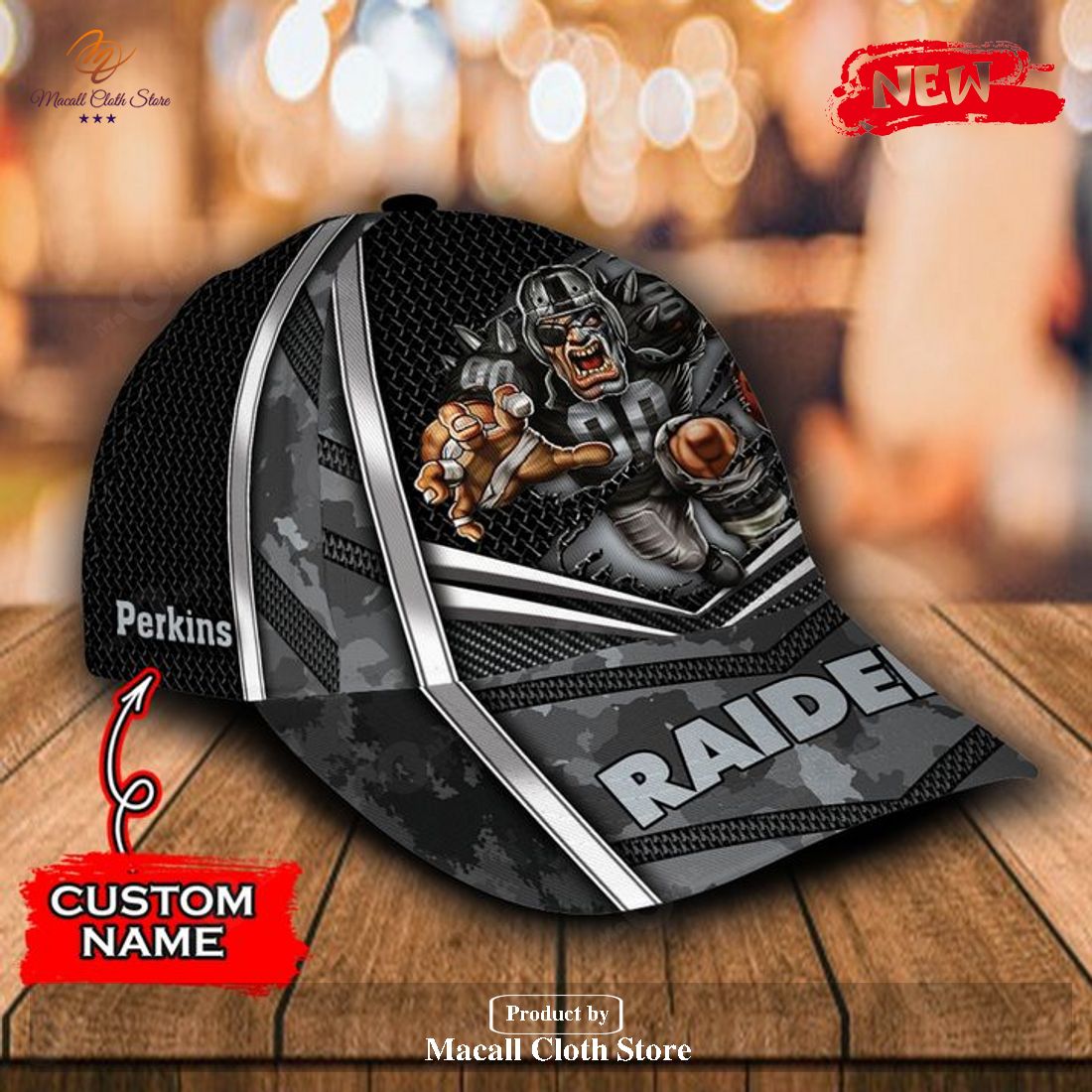 Personalized Name NFL Las Vegas Raiders Sports Design For Fan Classic Cap