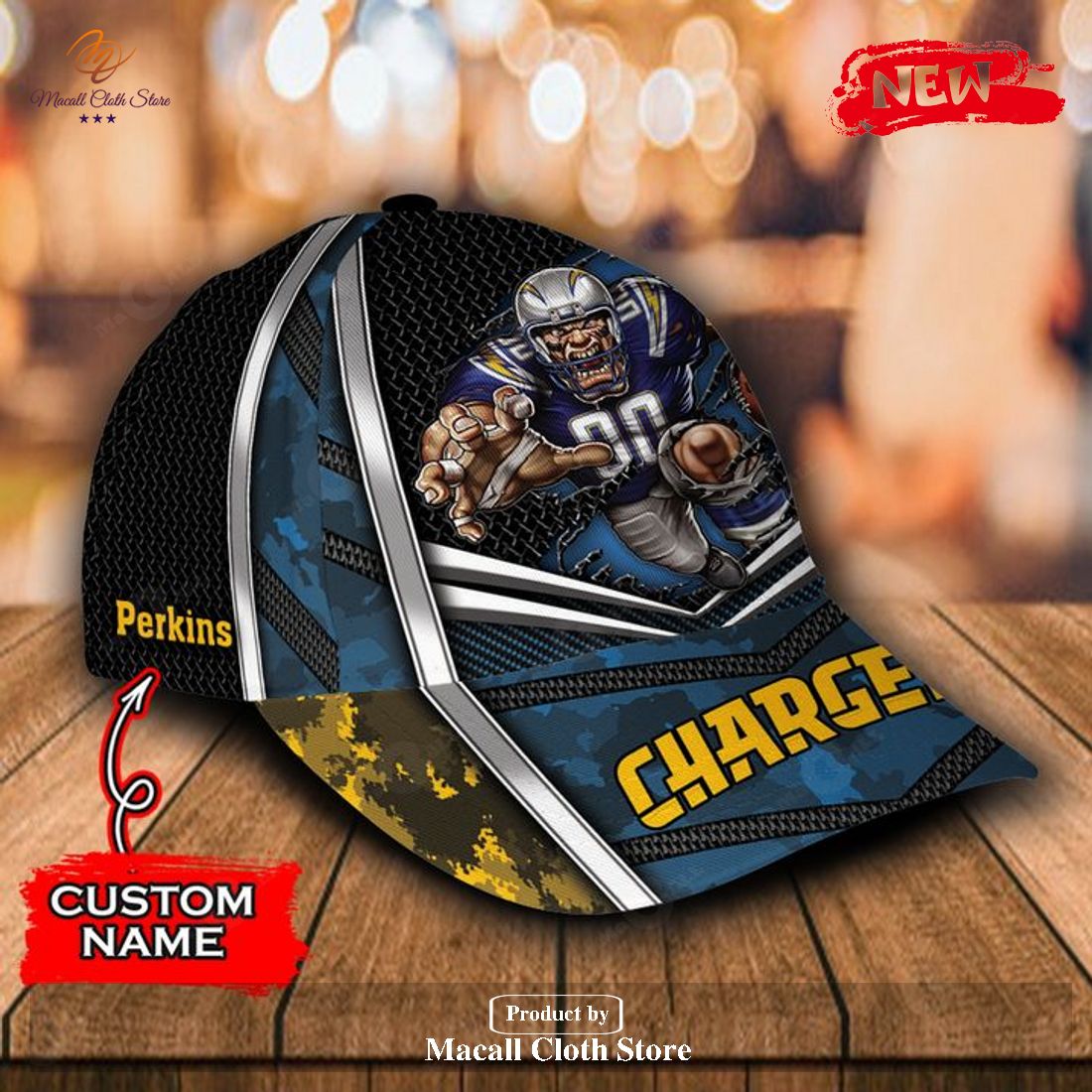 Personalized Name NFL Los Angeles Chargers Sports Design For Fan Classic Cap