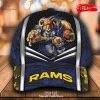 Personalized Name NFL Los Angeles Rams Enegry Black Design Classic Cap