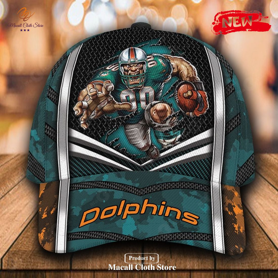 Personalized Name NFL Miami Dolphins Sports Design For Fan Classic Cap
