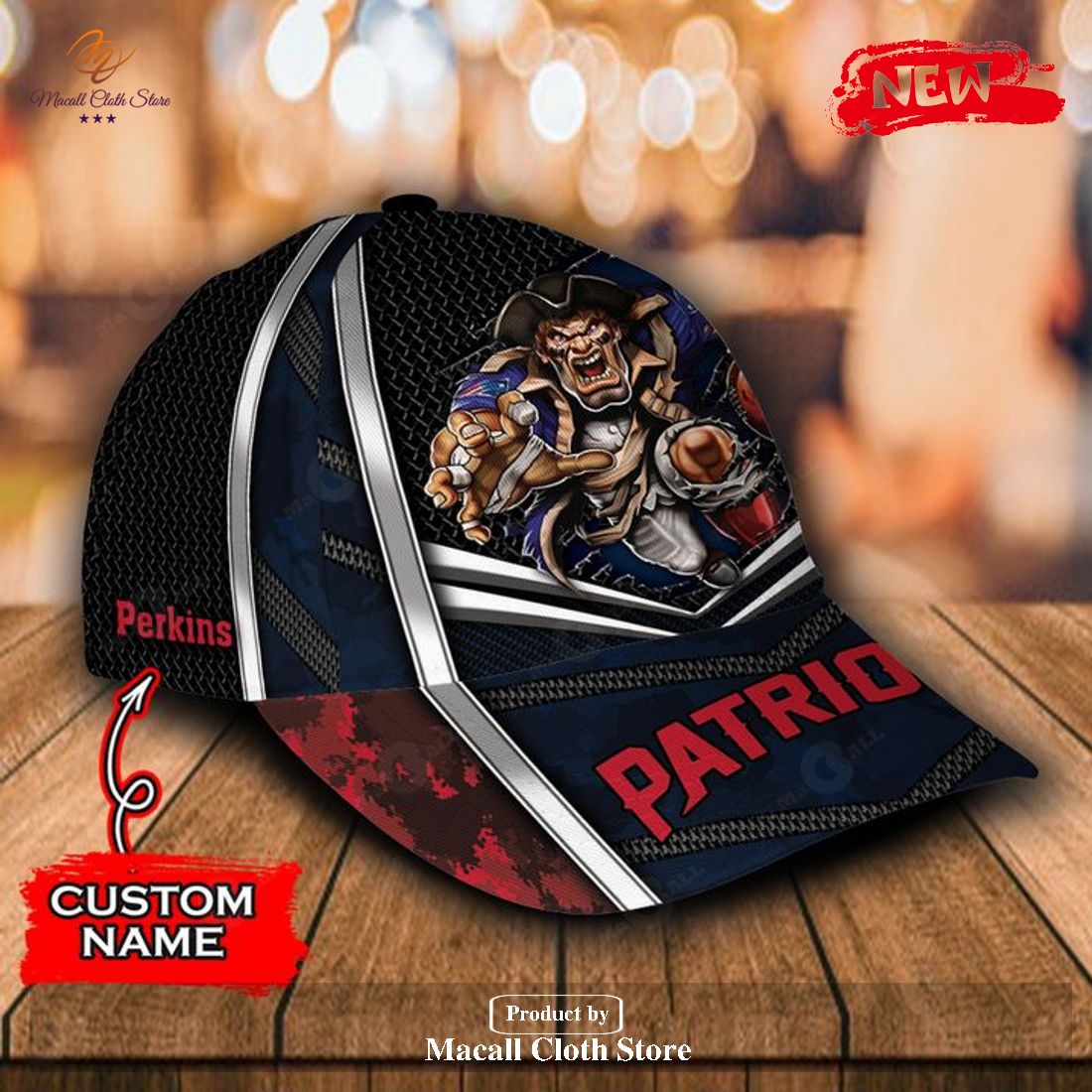 Personalized Name NFL New England Patriots Sports Design For Fan Classic Cap