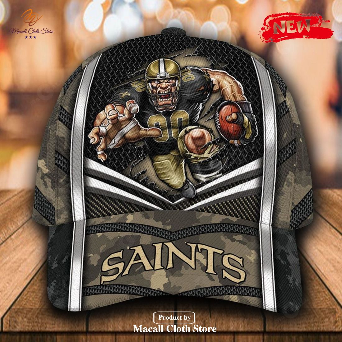 Personalized Name NFL New Orleans Saints Sports Design For Fan Classic Cap