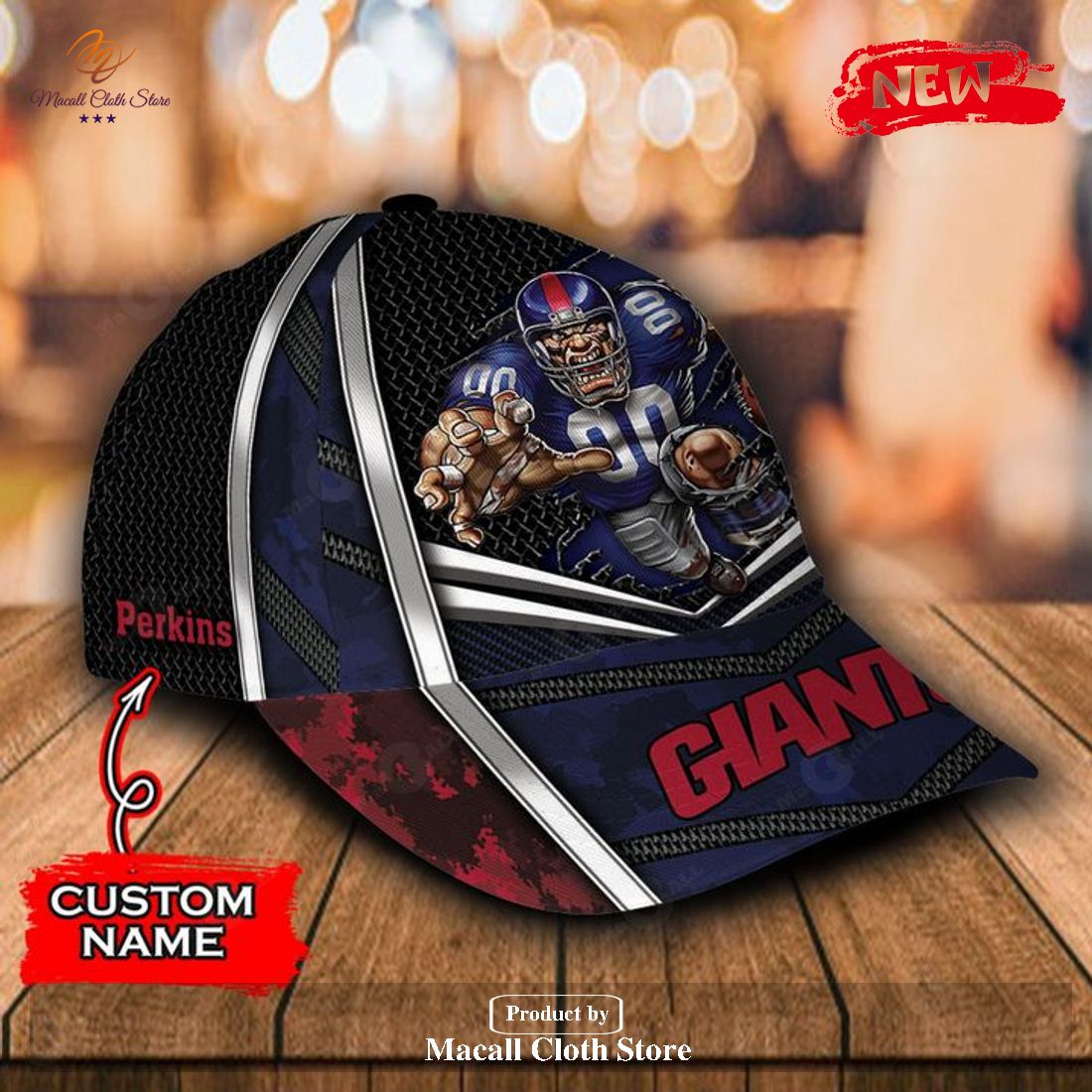 Personalized Name NFL New York Giants Sports Design For Fan Classic Cap