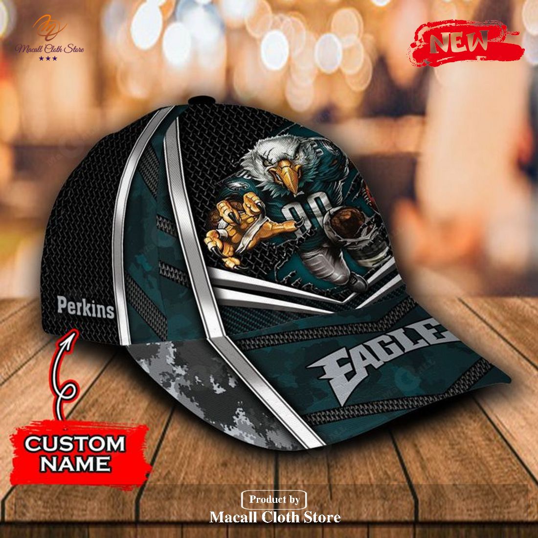 Personalized Name NFL Philadelphia Eagles Sports Design For Fan Classic Cap