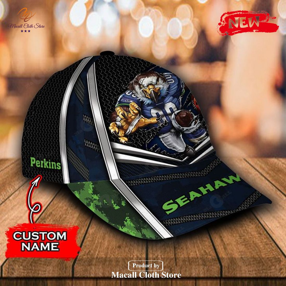Personalized Name NFL Seattle Seahawks Sports Design For Fan Classic Cap