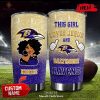 Personalized Name This Girl Loves Jesus And Las Vegas Raiders NFL Football Teams Tumbler Cup