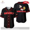 Personalized Chilling Mickey Mouse Disney All Over Print Blue Baseball Jersey