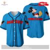 Personalized Chilling Mickey Mouse Disney All Over Print Black Baseball Jersey