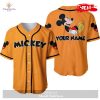 Personalized Chilling Mickey Mouse Disney All Over Print Blue Baseball Jersey