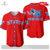 Personalized Happy Stitch Disney All Over Print Blue Design Baseball Jersey