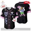 Personalized Chipmunks Chip Dale Disney Playing Baseball All Over Print Black Baseball Jersey
