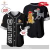 Personalized Jiminy Cricket Disney All Over Print Black Baseball Jersey